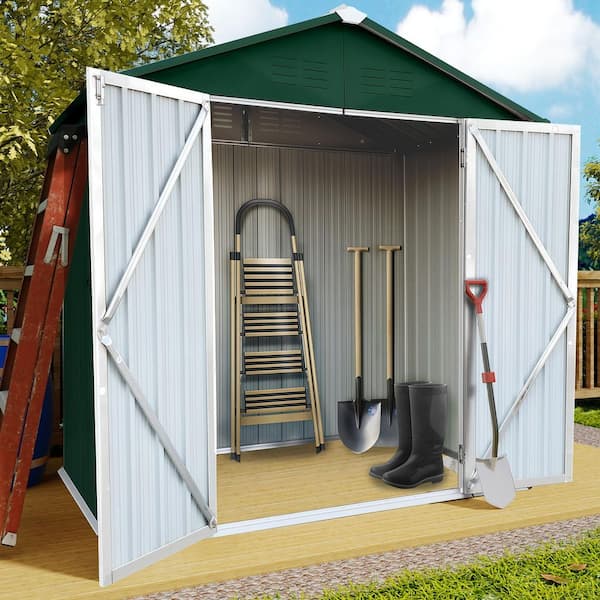 4 ft. W x 6 ft. D Metal Storage Shed with Vents for Garden and Backyard (20 sq. ft. )