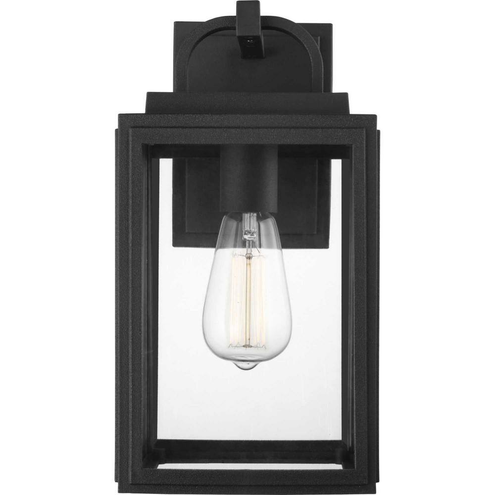 Coastal-Inspired Black Bronze Outdoor Lantern with Clear Glass