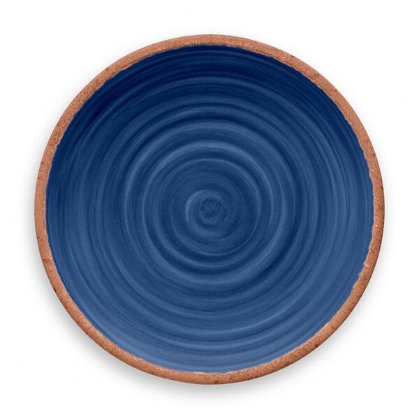 TarHong Rustic Swirl Indigo Melamine Dinner Plate (Set of 6)