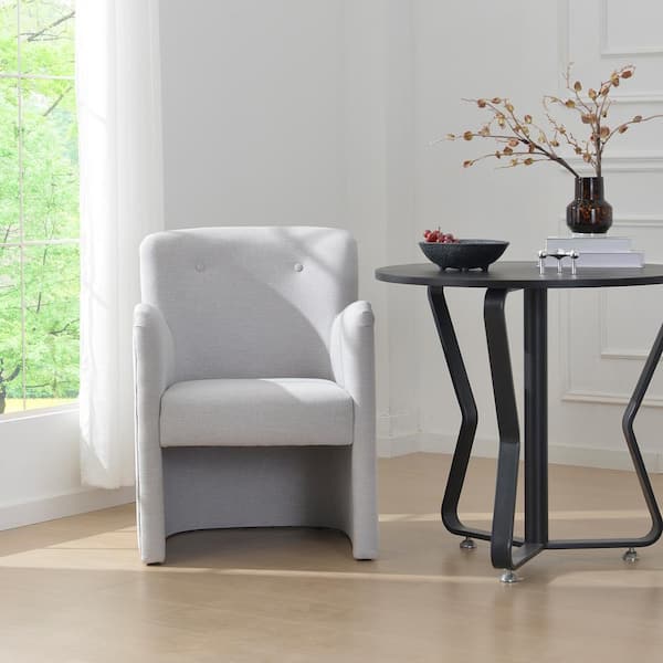 KINWELL Gray Performance Fabric Upholstered Dining Chair