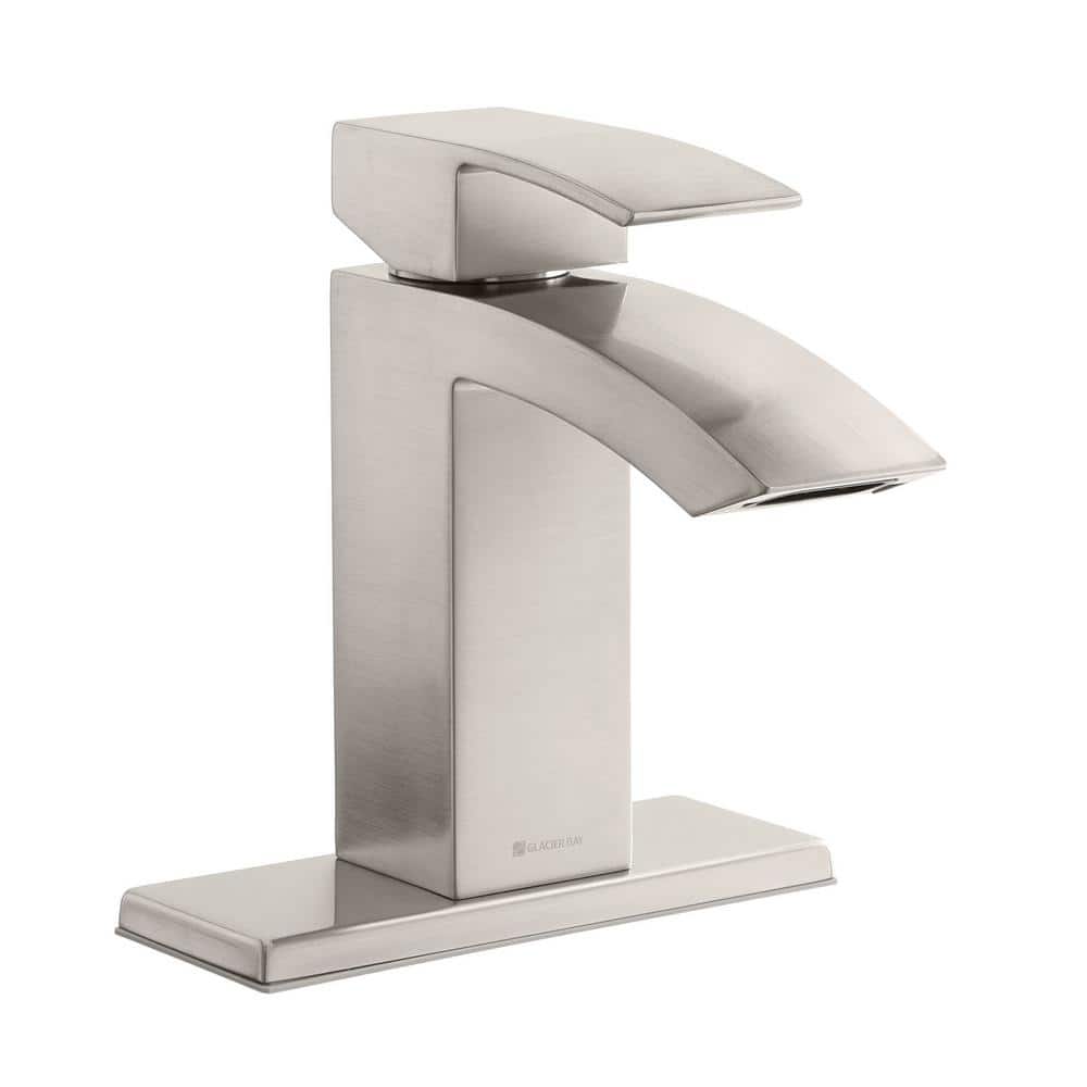 Modish Single Hole Single-Handle Bathroom Faucet in Brushed Nickel price history on PriceWatchPro