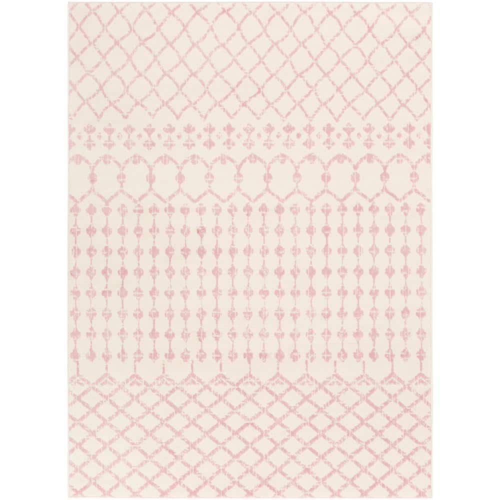 Artistic Weavers Llasa White/Pink 6 ft. 7 in. x 9 ft. Area Rug