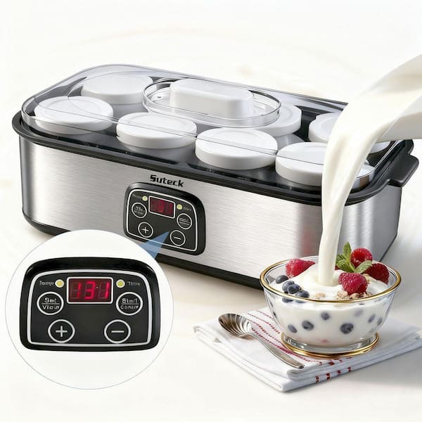 Yogurt Maker Automatic 1.44 qt. Black Yogurt Maker Machine Automatic Digital Temperature Control