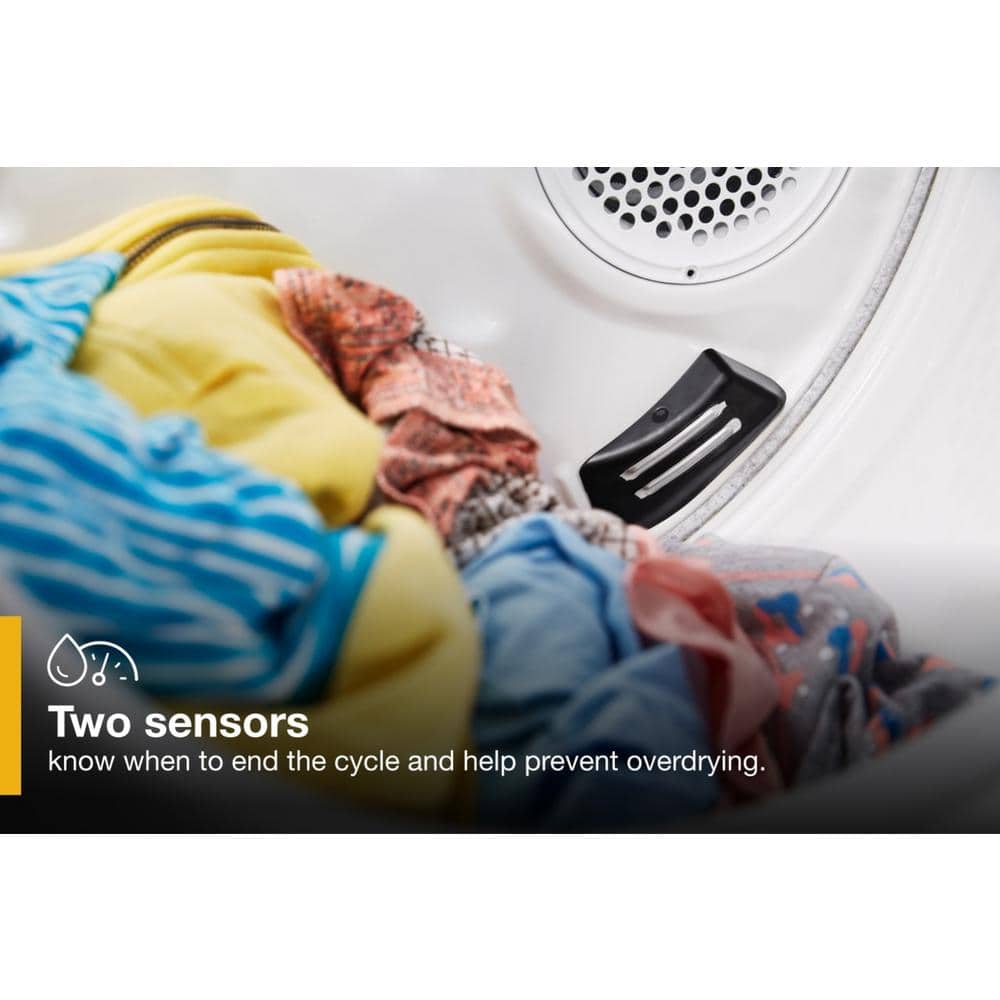 White Electric Stacked Laundry Center with 9 Wash Cycles