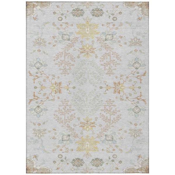Chantille Machine Washable Indoor/Outdoor Abstract ACN2676 Tin 8 ft. x 10 ft. Area Rug