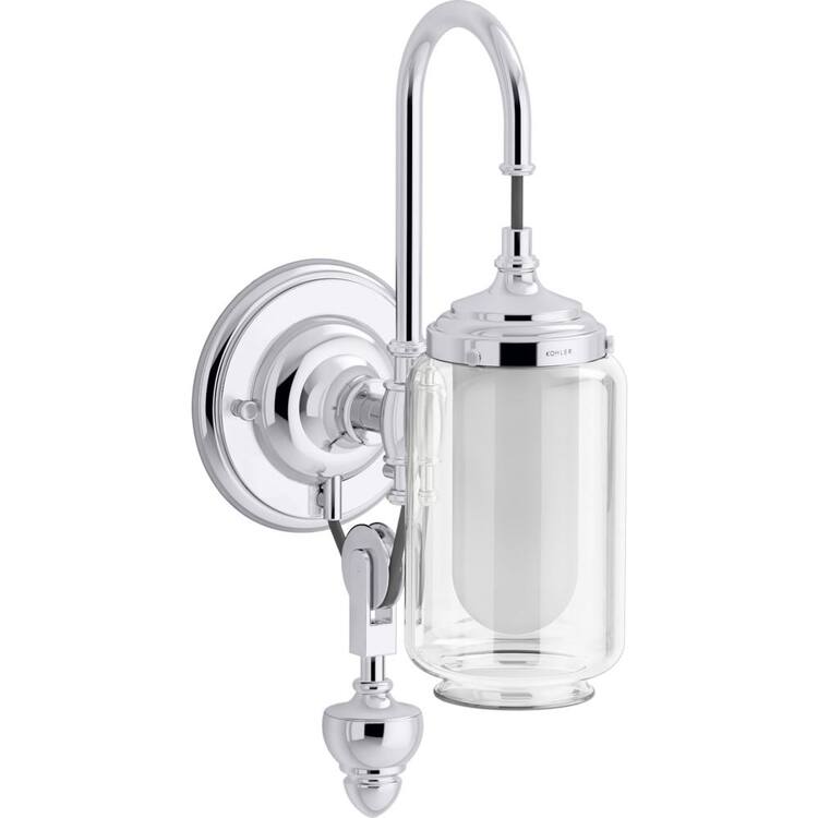 KOHLER Artifacts 1-Light Polished Chrome Wall Sconce