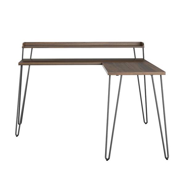 Ameriwood Home Shanewood L-Shaped Walnut Computer Desk