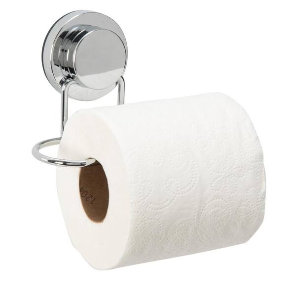 Toilet Paper Holder With Suction Cup Toilet Tissue Roll Wall Storage White 