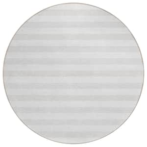 Chantille ACN528 Ivory 8 ft. x 8 ft. Round Machine Washable Indoor/Outdoor Geometric Area Rug