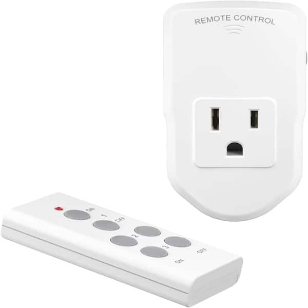 BN-LINK Wireless Remote Control Outlet Switch, 100ft Range, 10A/1200W, 1 Remote & 1 Outlet, for Lights, Fans & Small App