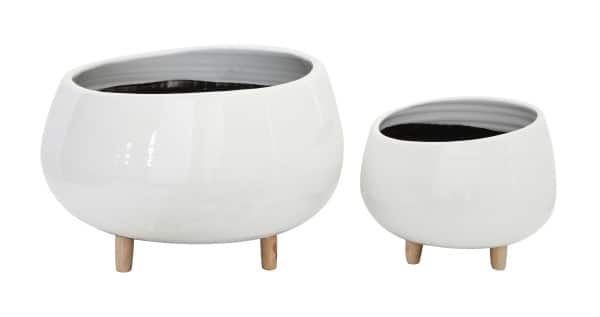 HOTEBIKE 4.5-7.1 in. White Ceramic Plant and Flower Pot, Indoor and Outdoor  Planter (5-Piece Set) LING10142 - The Home Depot