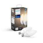 Philips Hue Soft White B11 LED 40W Equivalent Dimmable Smart Light Bulb ...