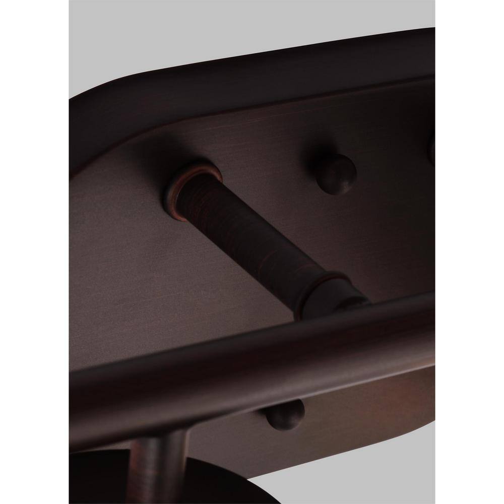 Oslo Bronze 2-Light Vanity Fixture with Clear Seeded Glass