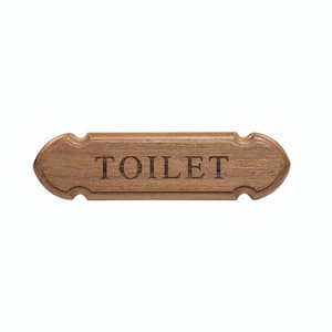 Teak Toilet Name Plate
