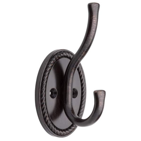Liberty 4-5/8 in. Venetian Bronze Coat Hook with Oval Roped Edge Base