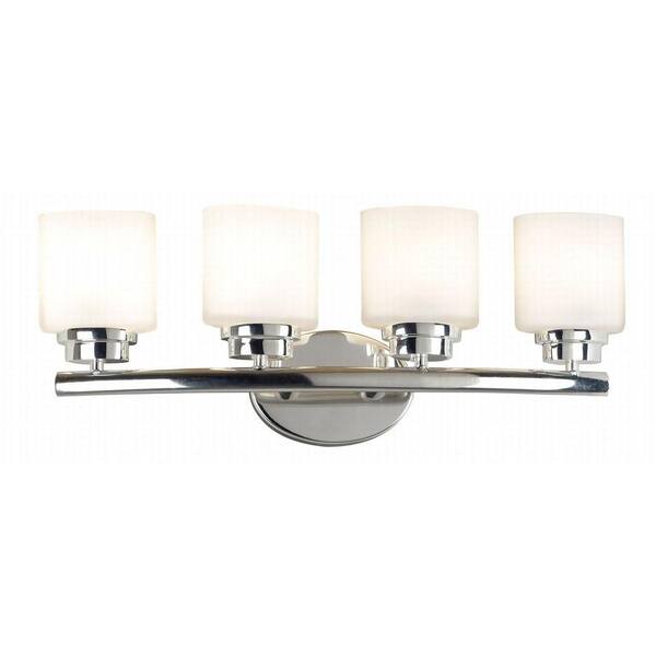 Kenroy Home Bow 4-Light Polished Nickel Vanity Light