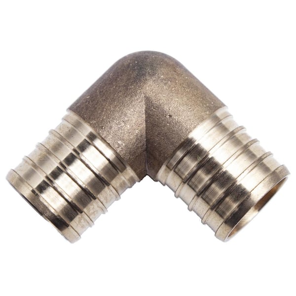 LTWFITTING 1 in. Brass PEX Barb 90-Degree Elbow Fittings (5-Pack)