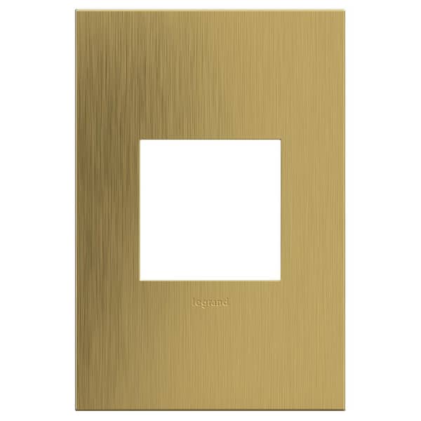Legrand adorne 1 Gang Decorator/Rocker Wall Plate, Brushed Satin Brass (1-Pack)