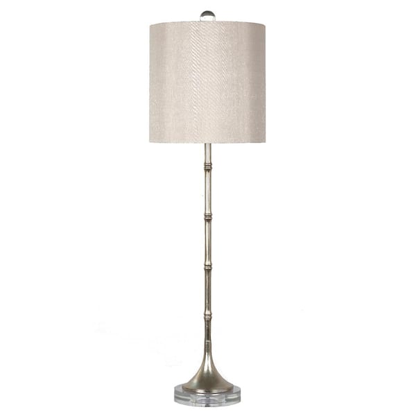 Unbranded Tryamon 32 in. Antique Silver Table Lamp