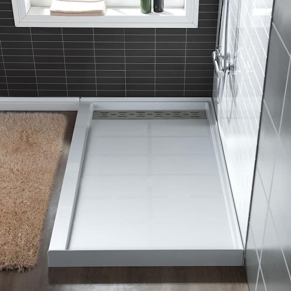 https://images.thdstatic.com/productImages/48b66665-ad30-48ca-8c06-252d27f34433/svn/white-with-brushed-nickel-drain-cover-woodbridge-shower-pans-hsb4205-40_600.jpg