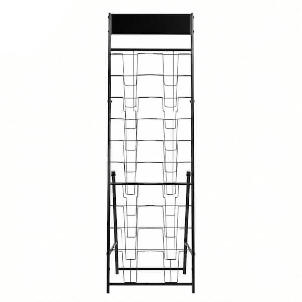 SKYSHALO Brochure Display Rack, 20 Pockets Magazine Literature