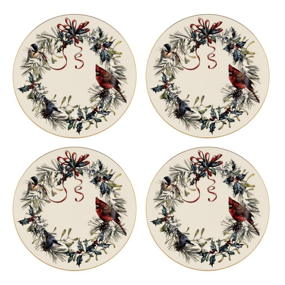 Lenox Winter Greetings Ivory Accent Plate (Set of4)