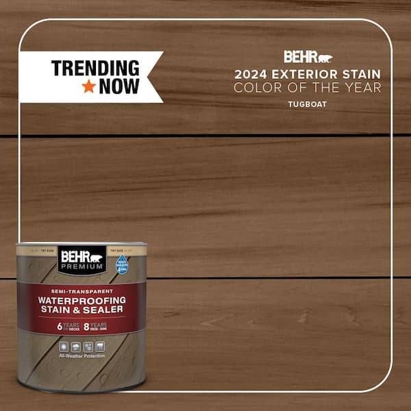 1 qt. #ST-141 Tugboat Semi-Transparent Waterproofing Exterior Wood Stain and Sealer