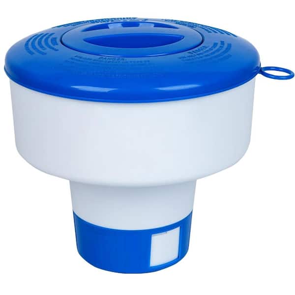 Adjustable Pool Chlorine Dispenser Floater – 7 in. Diameter, Collapsible, Holds 4 Tablets, for Swimming Pools and Spas