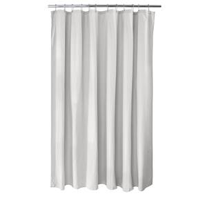 Soft Touch 70 in. x 72 in. White Waterproof Fabric Shower Curtain Liner