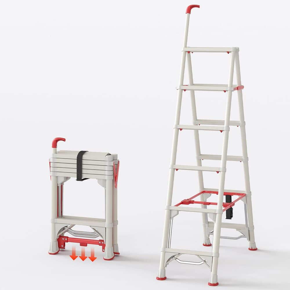 Maison Backyards 5.4 ft. Reach Aluminum Multi-Position Ladder with