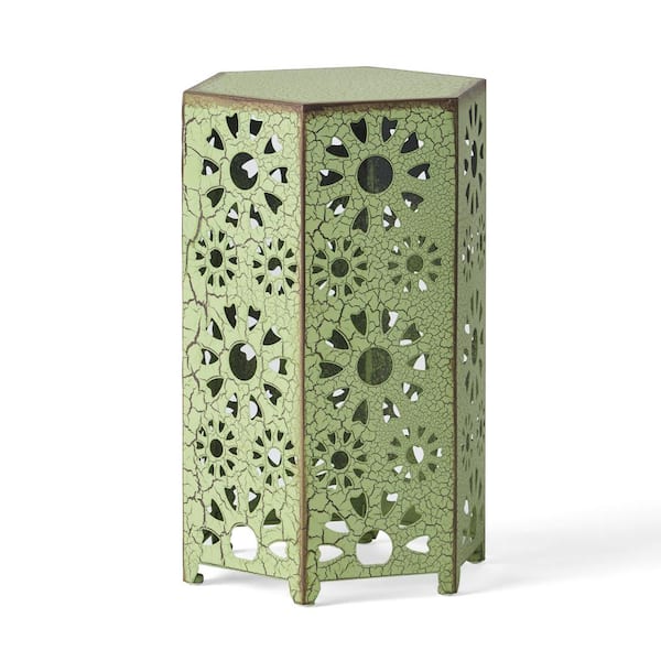 Unbranded Eliana 14 in. Iron Side Table, Green