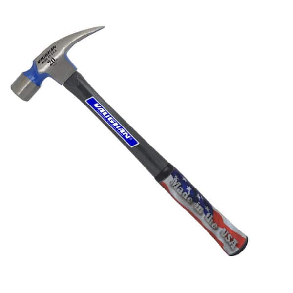 Vaughan 20 oz. Carbon Steel Smooth Face Rip Hammer with 16 in. Fiberglass Handle