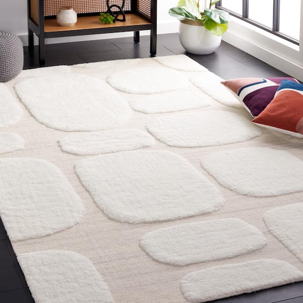 Manhattan Ivory/Beige 4 ft. x 6 ft. Geometric Area Rug