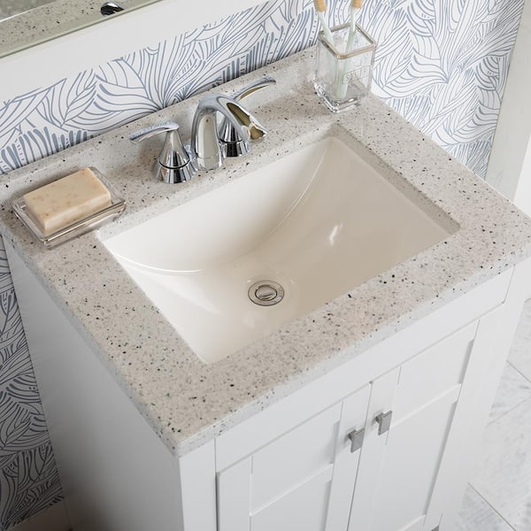 Solid Plastic Vanity Top Sink Divider Screen