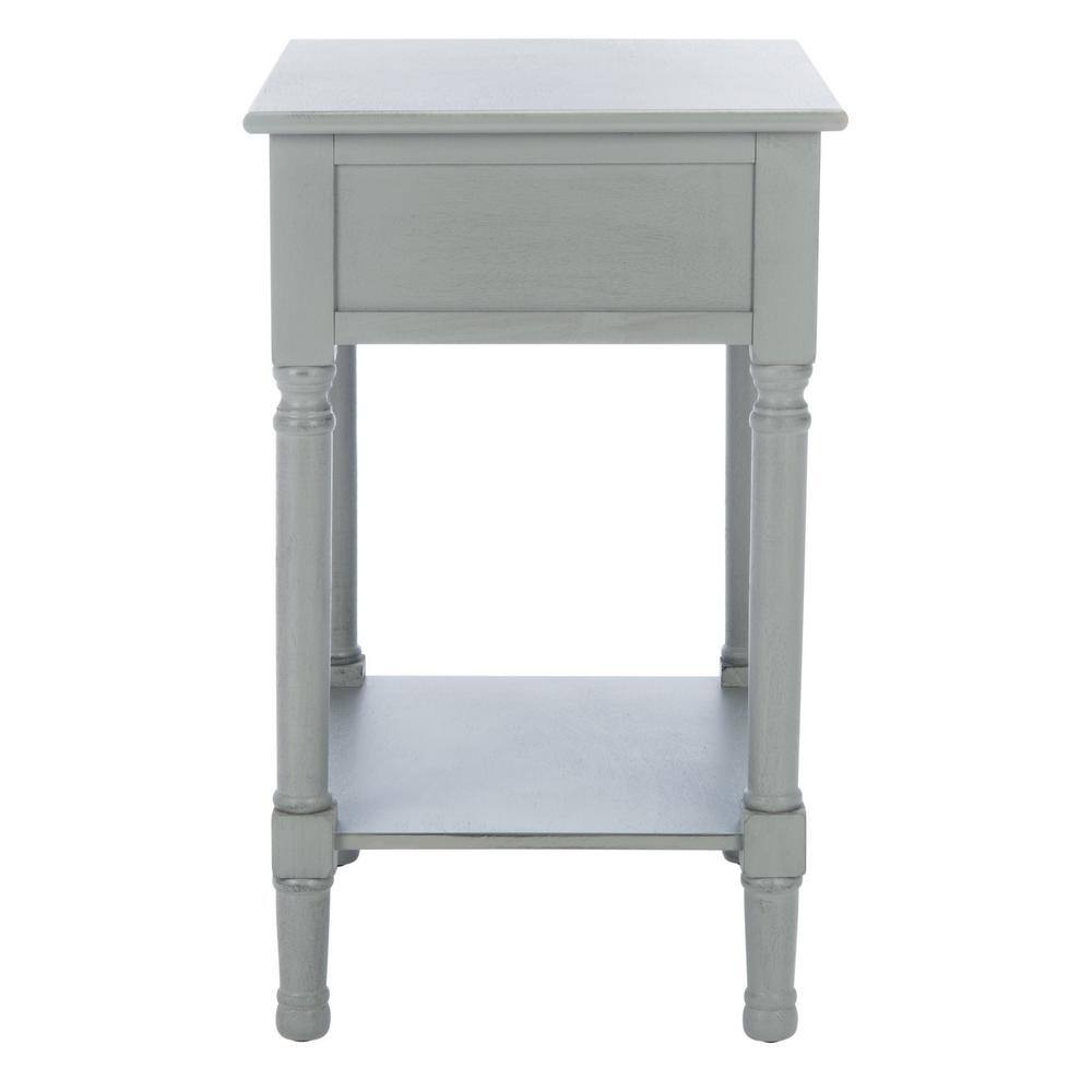 Distressed Grey Farmhouse Charm 1 Drawer Accent Table