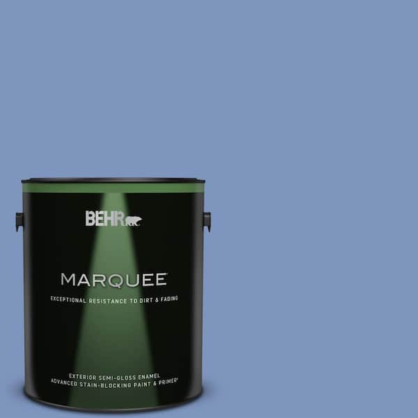 BEHR MARQUEE 1 gal. #M540-5 Blue Satin Semi-Gloss Enamel Exterior Paint & Primer