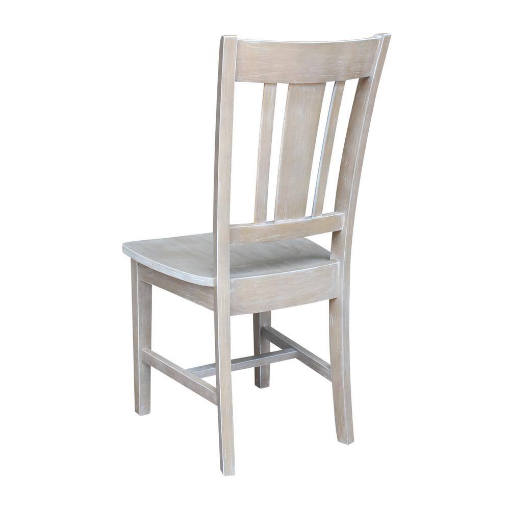 San Remo Slatback Side Chair in Washed Gray Taupe