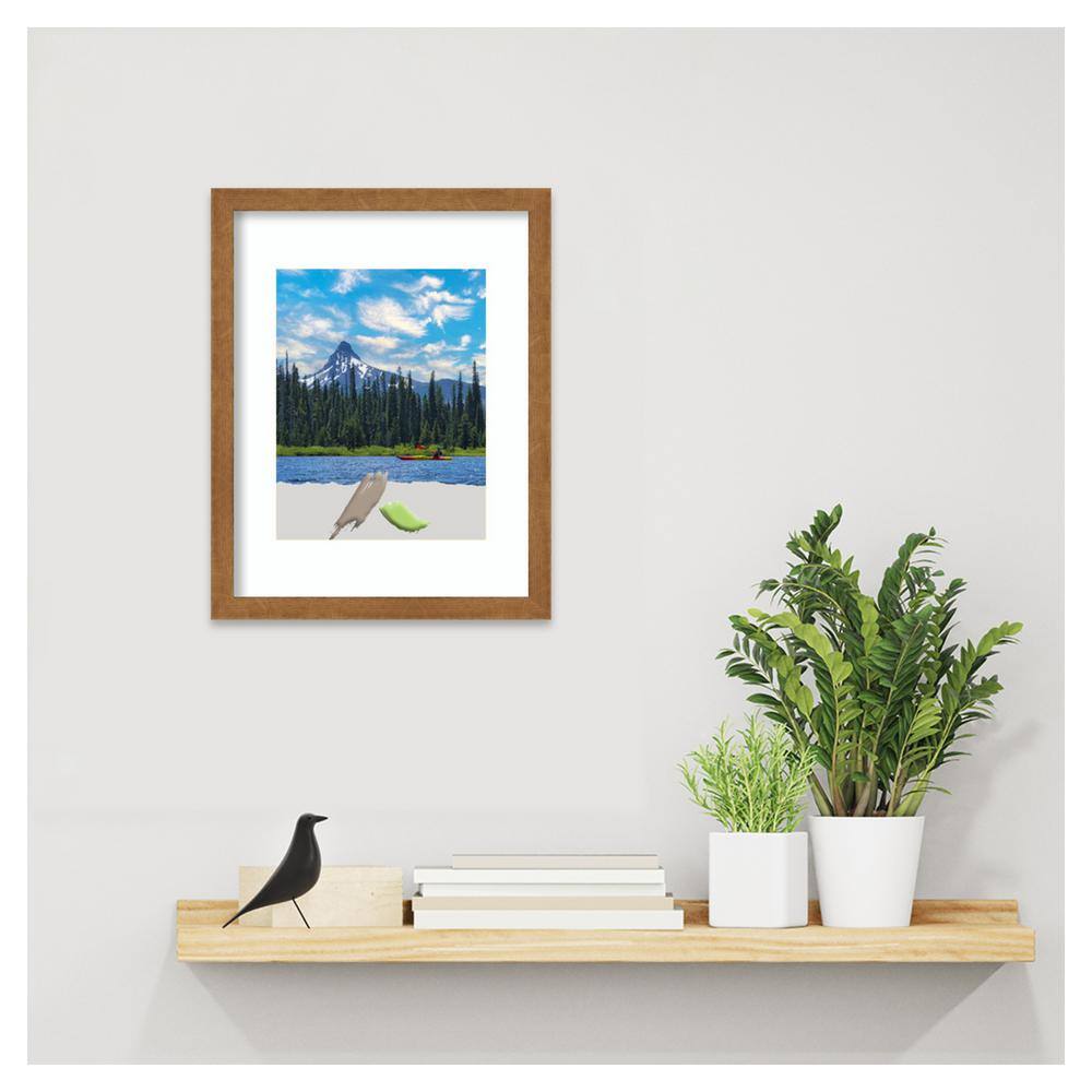 Carlisle Blonde Narrow Wood Picture Frame 11x14 with White Mat