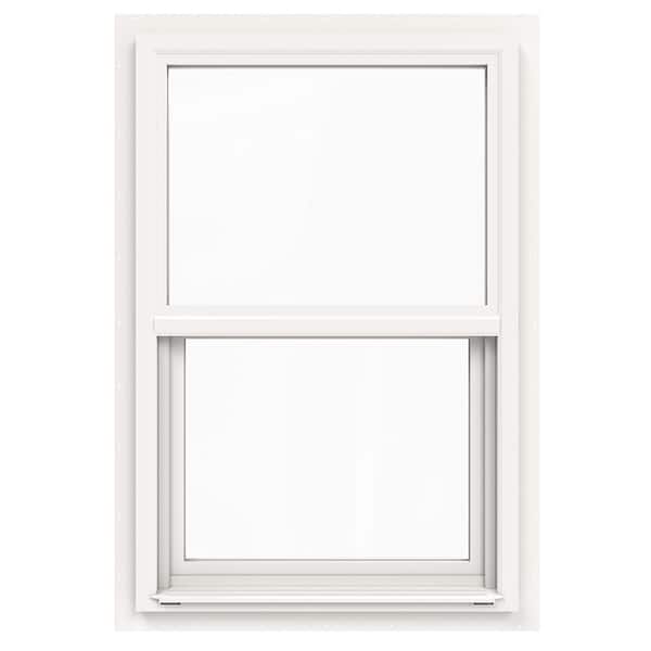 JELD-WEN 24 in. x 36 in. V-4500 Series White Single-Hung Vinyl Window with Fiberglass Mesh Screen
