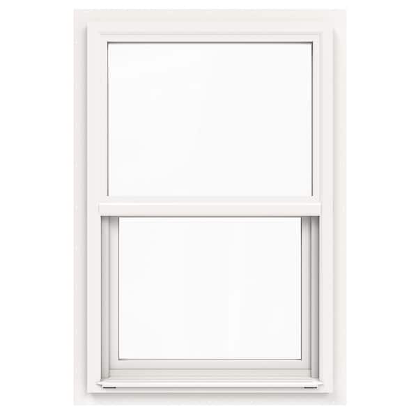 JELD-WEN 30 in. x 36 in. V-4500 Series White Single-Hung Vinyl Window with Fiberglass Mesh Screen
