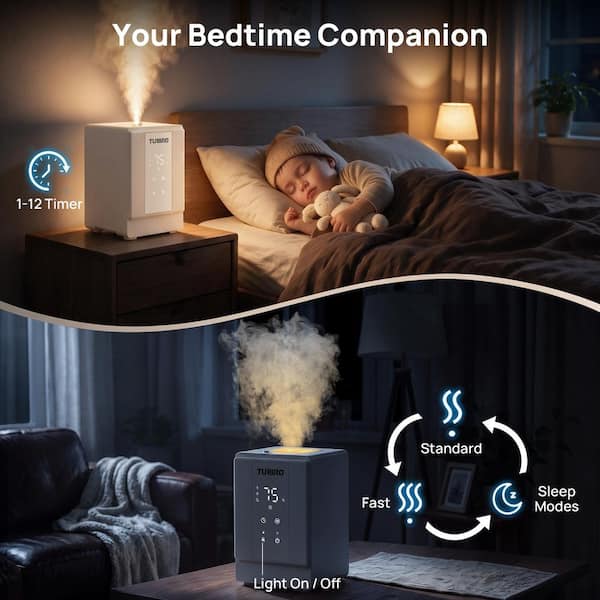 TURBRO 4L/1 Gal. 304 Stainless Steel Steam Humidifier w/Tank, Warm