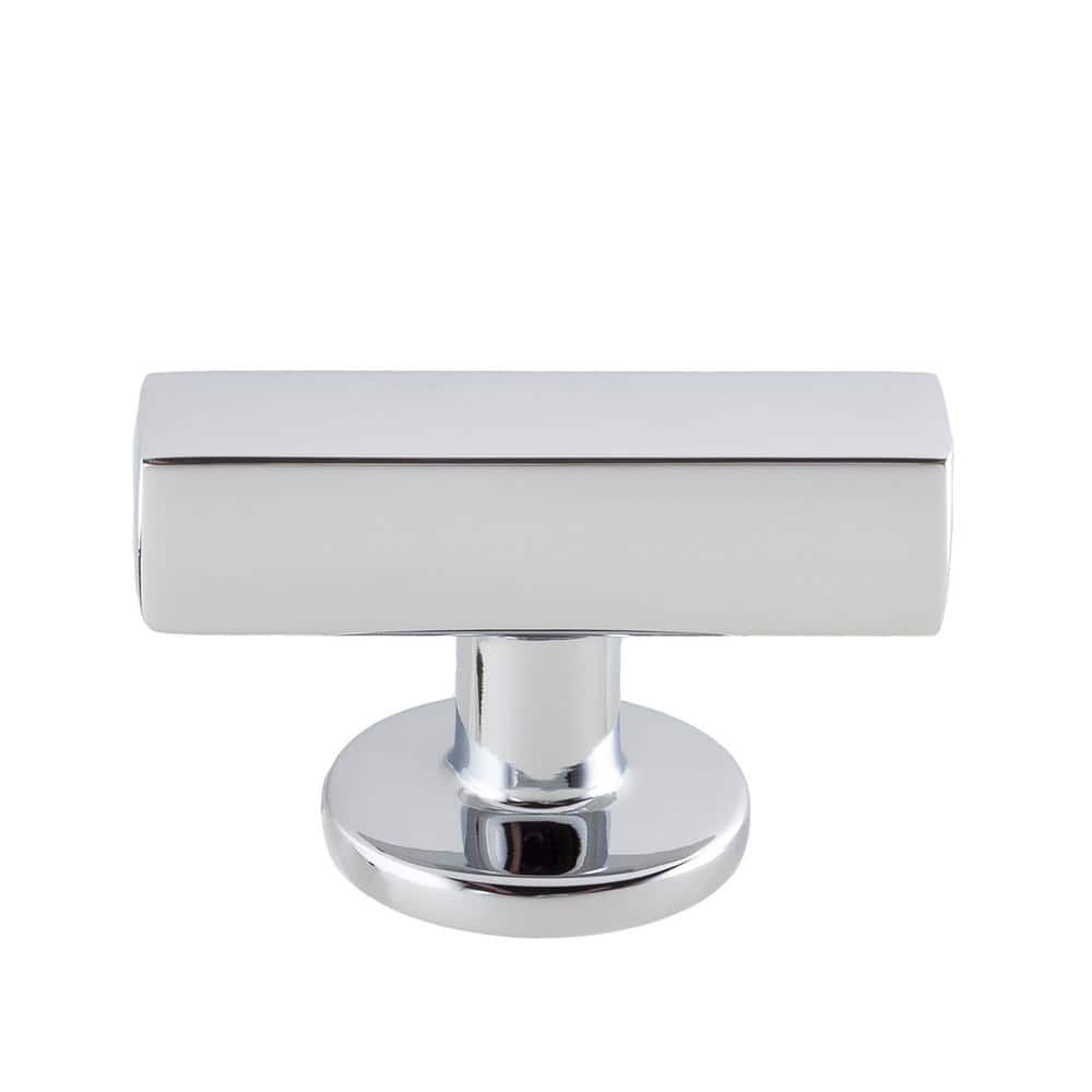 Flynn Chrome Brushed T-Handle Bar Knob with Mounting Hardware