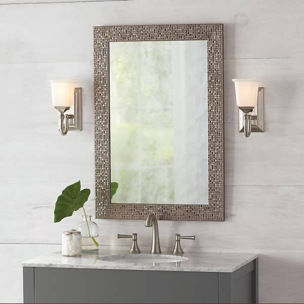 Anti Fog Bathroom Vanity Mirror, Home Decorators Collection Mosaic Mirror