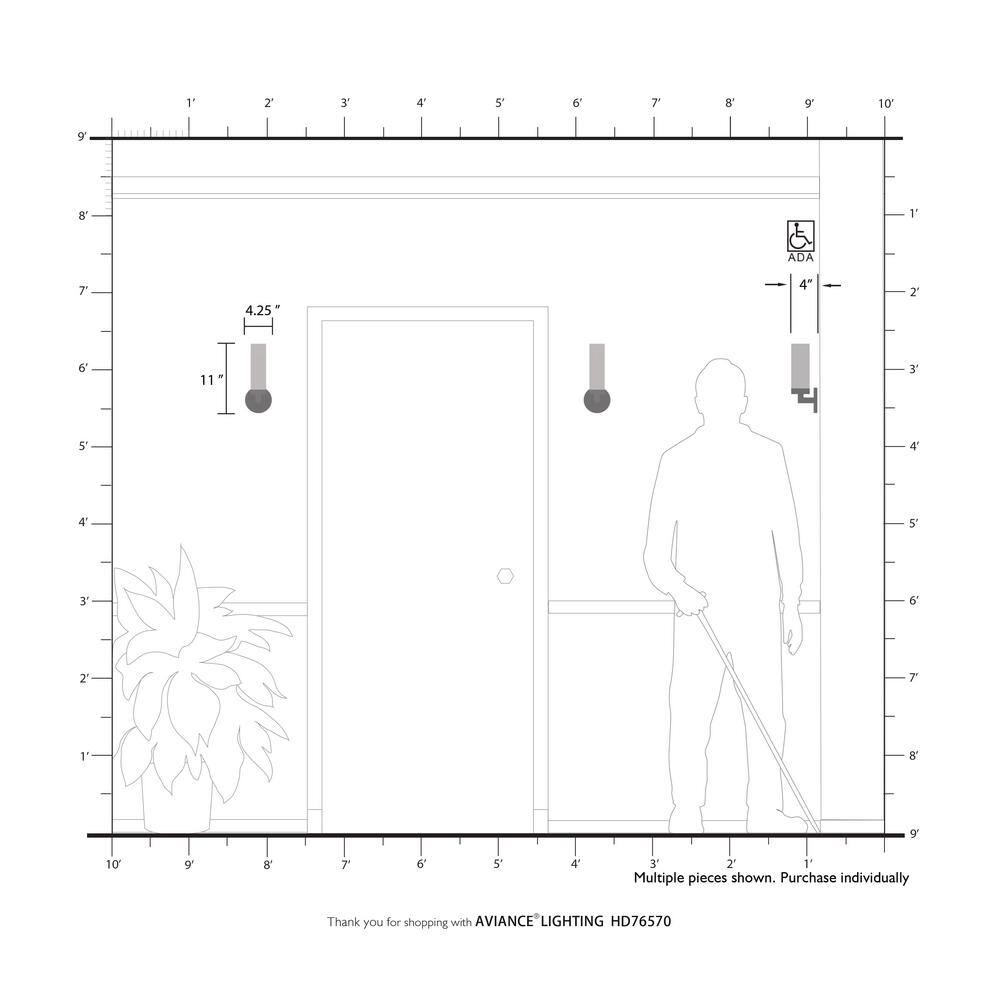 Aero Satin Brass Direct Wired 11" Modern Wall Sconce