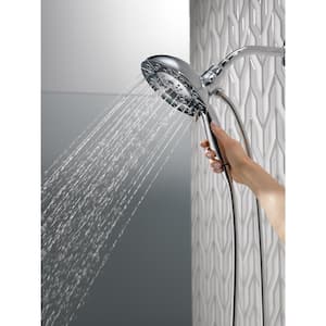 In2ition 5-Spray Patterns 2.5 GPM 6.88 in. Wall Mount Dual Shower Heads in Chrome