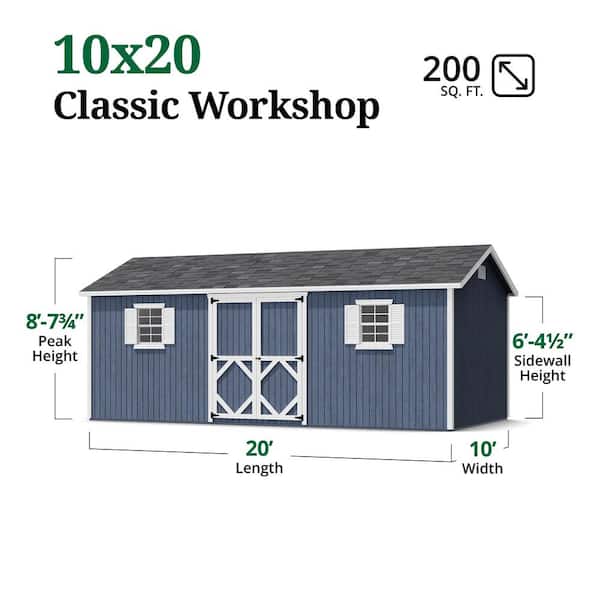 Little Cottage Co. Classic Workshop 10 ft. x 20 ft. Outdoor Wood