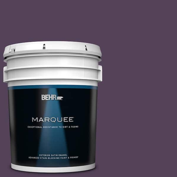 BEHR MARQUEE 5 gal. #S-H-680 Purple Bloom Satin Enamel Exterior Paint & Primer