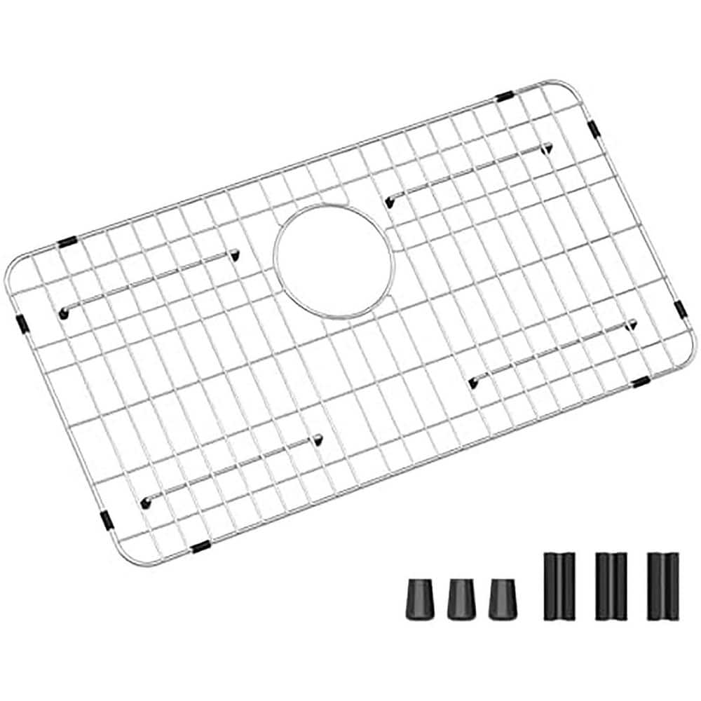 26 in. W x 14 in. L Sink Grid and Protector Rear Drain for Single Kitchen Sink Bowl Stainless Steel Finish price history on PriceWatchPro