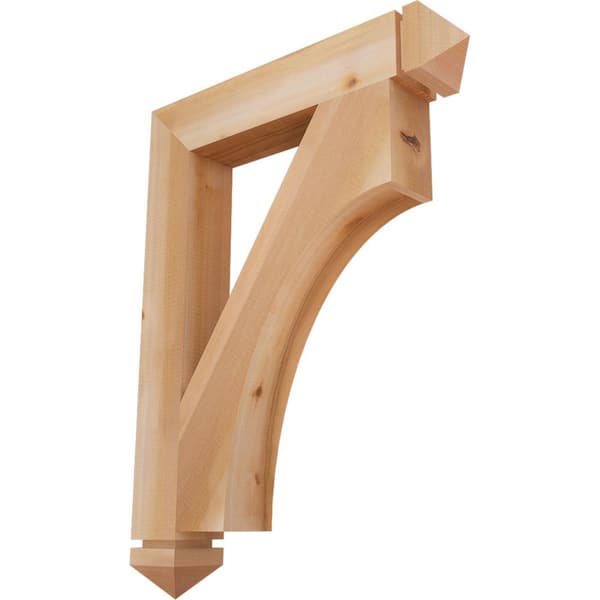 Ekena Millwork 3.5 in. x 32 in. x 24 in. Western Red Cedar Westlake Arts and Crafts Smooth Bracket