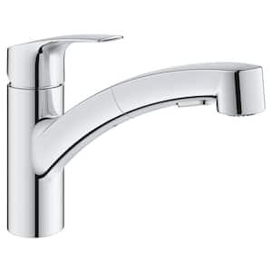 Eurosmart Single-Handle Pull-Out Sprayer Kitchen Faucet in StarLight Chrome